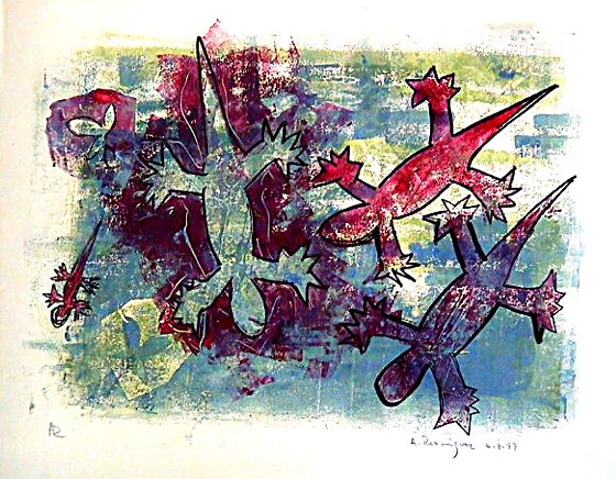 LizardMeeting-6-8-1998Monoprint19x24in.jpg