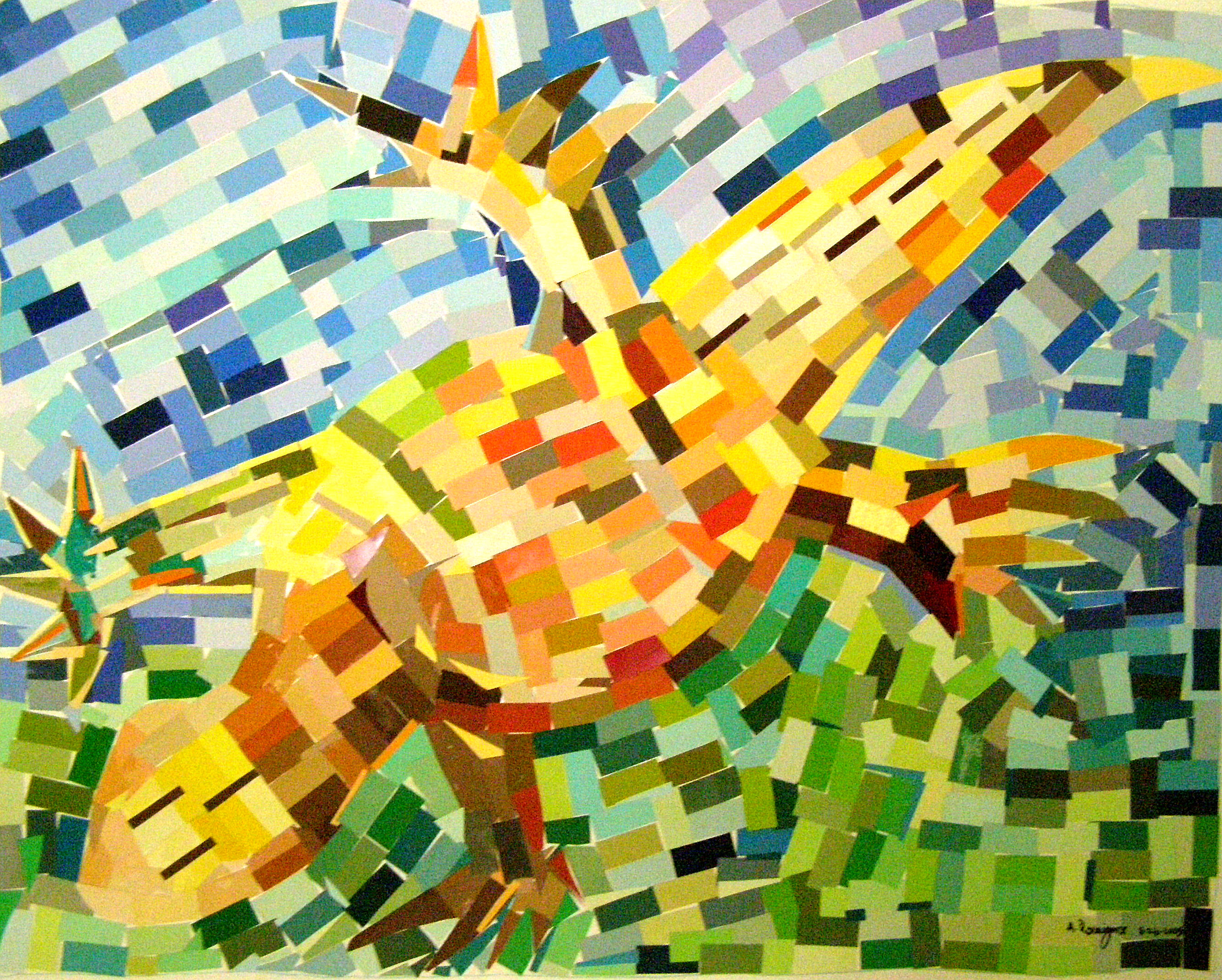 MosaicLizard8-26-2009PapierCollage32x40in..jpg